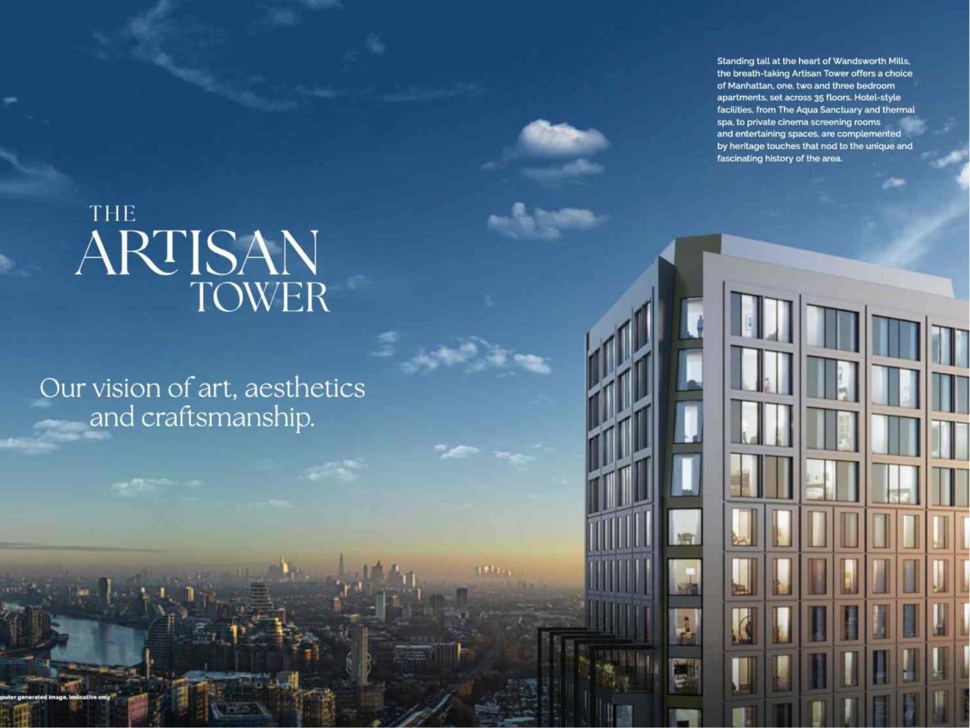 New Homes Available for Purchase at The Artisan Tower in Wandsworth Mills, London