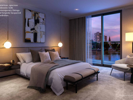 New Build for sale in Chelsea ,London at Powerhouse Chelsea Waterfront Bedroom